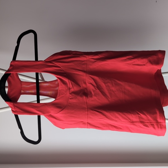 Lululemon scoop neck tank, size 4, neon orange/pink - Picture 1 of 3